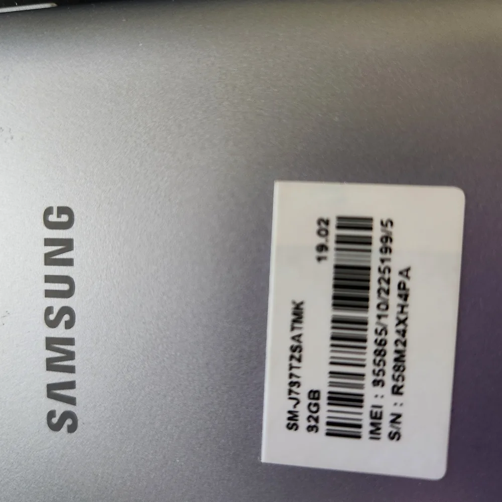 Samsung Silver Smartphone with Black Case